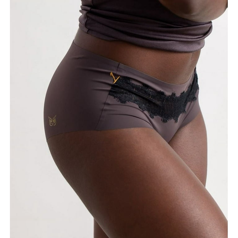 Women's Uwila Warrior 4002 Happy Seams Bikini Brief Panty (Shale/Tap Shoe  Black XL)