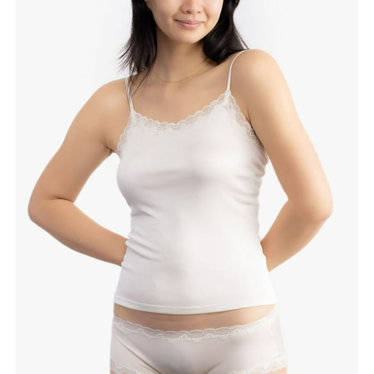 Women's Uwila Warrior 9001 Lace Trimmed Silk Camisole (Winter White 2X)