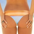 thumbnail image 1 of Women's V Cut Bikini Bottom High Leg Cut Swimsuit Bathing Suit Bottoms Low Rise Swim Bottoms for Women Orange S, 1 of 5