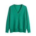 thumbnail image 1 of Women's V Neck Button Cardigan Ladies Dressy Casual Sweater Long Sleeve Soft Cardigans, 1 of 8
