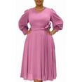 thumbnail image 1 of Women's V Neck Dress Bridesmaid Dresses Pleated Formal A-Line Wedding Dresses, 1 of 8