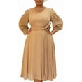 thumbnail image 1 of Women's V Neck Dress Bridesmaid Dresses Pleated Formal A-Line Wedding Dresses, 1 of 8