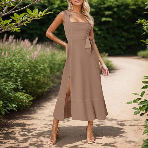 Women's V Neck Hollow Out Casual Dress Flowy Comfortable Everyday Wear Versatile Spring Autumn Home Outfit