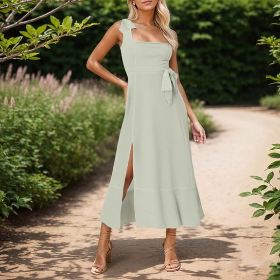 Women's V Neck Hollow Out Casual Dress Flowy Comfortable Everyday Wear Versatile Spring Autumn Home Outfit