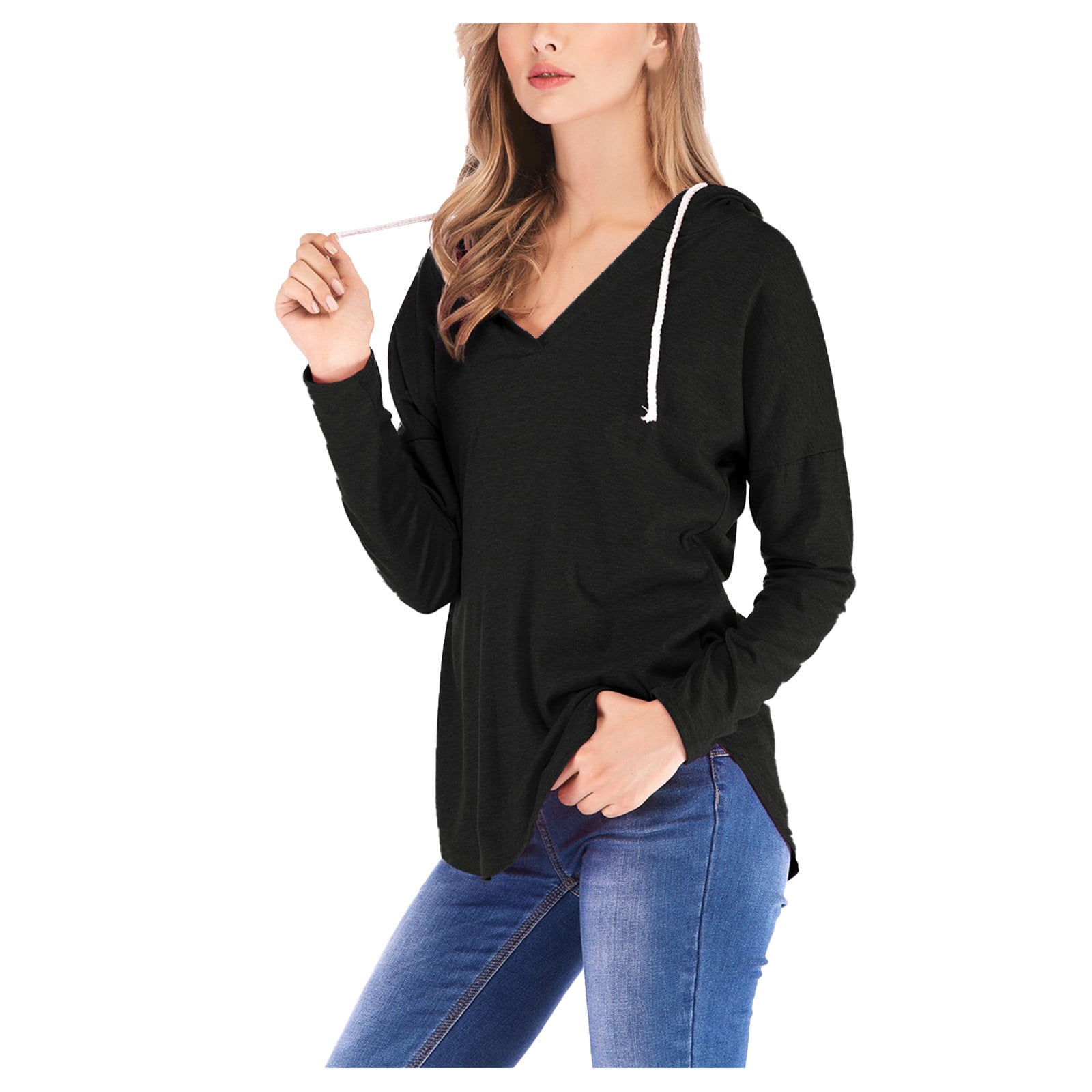 Lightweight v neck hoodie new arrivals