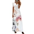 thumbnail image 1 of Women's V-Neck Lace Short-Sleeved Printed Dress for Stylish Summer Vibes, 1 of 1
