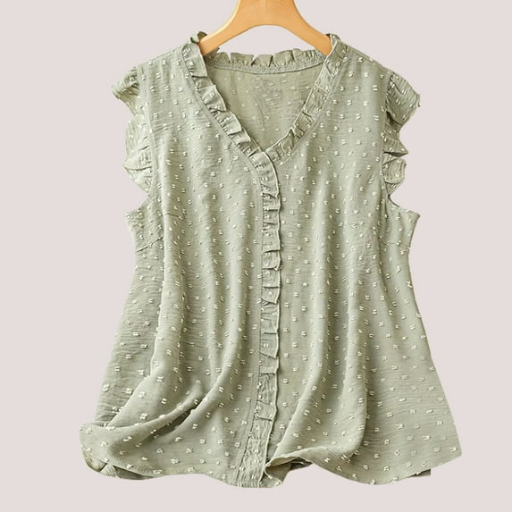 Women's V-Neck Lace Trim Tank Top Sleeveless Casual Blouse Summer Layering Piece