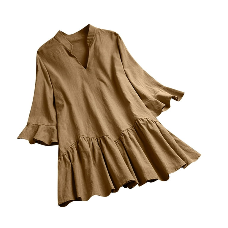 Ruffled Sleeves Solid Color Loose T-Shirt Ruffled Sleeves Solid Color Loose T-Shirt