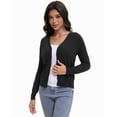 thumbnail image 1 of Women's V-Neck Long Sleeve Button Down Lightweight Sweater Soft Cardigan, 1 of 1