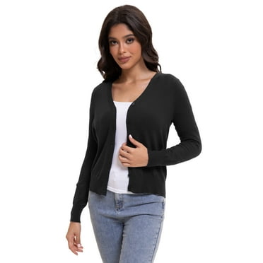 Women's V-Neck Long Sleeve Button Down Lightweight Sweater Soft Cardigan