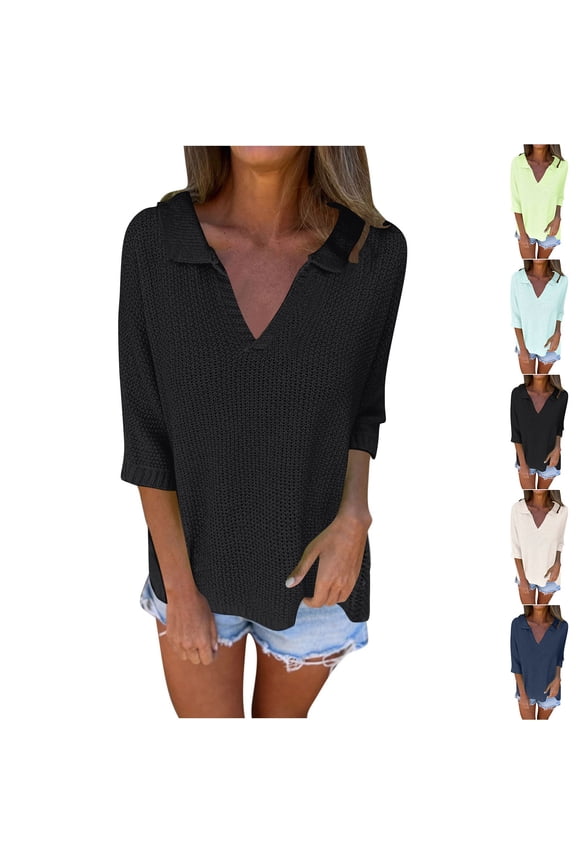 Women's V Neck Long Sleeve Pullover Sweater Knit Top, Loose Relaxed Fit Soft Warm Casual, Fall Winter Fashion Essential | CSEONE,Green XL