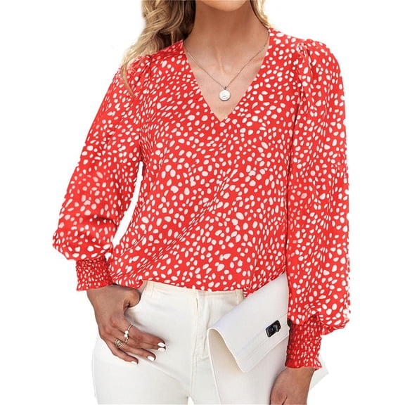 Women's V Neck Long Sleeve Shirt Tops Casual Office Work T-Shirt Blouse