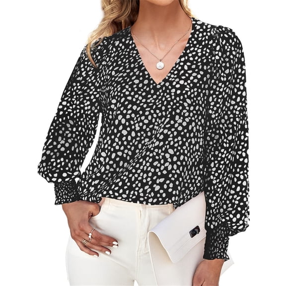Women's V Neck Long Sleeve Shirt Tops Casual Office Work T-Shirt Blouse