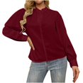 thumbnail image 1 of Women's V Neck Long Sleeve Shirts Button Down Casual Chiffon Blouses Dressy Loose Fit Business Work Tops 2026 Going Out Top Ladies, 1 of 9