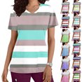 thumbnail image 1 of Women’s V-Neck Nurse Uniform Blouse - Short-Sleeve Button-Front Scrub Top for Medical, Nursing, Clinic, Healthcare, Hospital, Caregiver /Clinic Staff | Multi-Size Multi-Pocket Work Uniform, 1 of 6