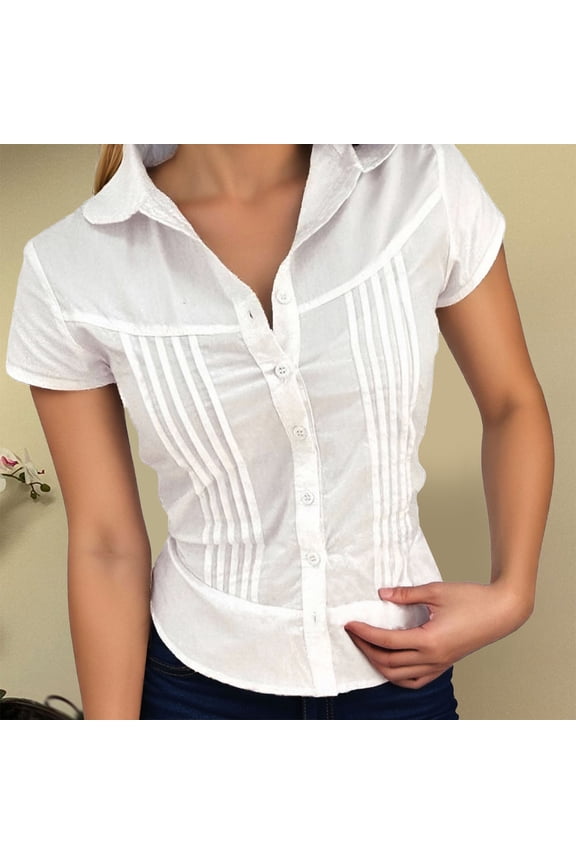 Women's V Neck Pleated Girly Age Reducing Base T Shirt Short Sleeved Casual Short Sleeve Tops for Women Apparel Shirt Women Fit T Shirts Womens Compression Cold Gear Long Sleeve Layering Tops for