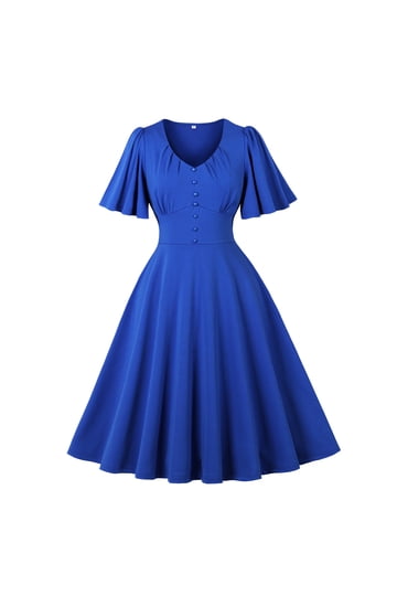 blue dress for baby girl Pleated Woven Fit & Flare Dress