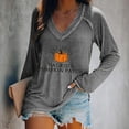 thumbnail image 1 of Women's V Neck Print Long Sleeve Shirt Top T Shirt Womens Summer Tops Football Shirt Women Womens Long Sleeve Tees Space T Long Sleeve Women Raglan Short Sleeve Shirt Women Women Shirts Short Sleeve, 1 of 3