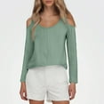 thumbnail image 1 of Women's V Neck Raglan Sleeve T Shirt Casual Hollow Out Design For Outdoor And Home Wear Comfortable Autumn Tee Work Out Shirt Long Sleeve Casual Short Sleeve Tops Women Loose Womens Athletic Top, 1 of 3
