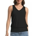 thumbnail image 1 of Women's V-Neck Ribbed Tank Top - Sleeveless Casual Stretch Shirt, 1 of 6