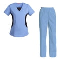 thumbnail image 1 of Women's V-Neck Scrub Set - Top & Cargo Pants, 1 of 3