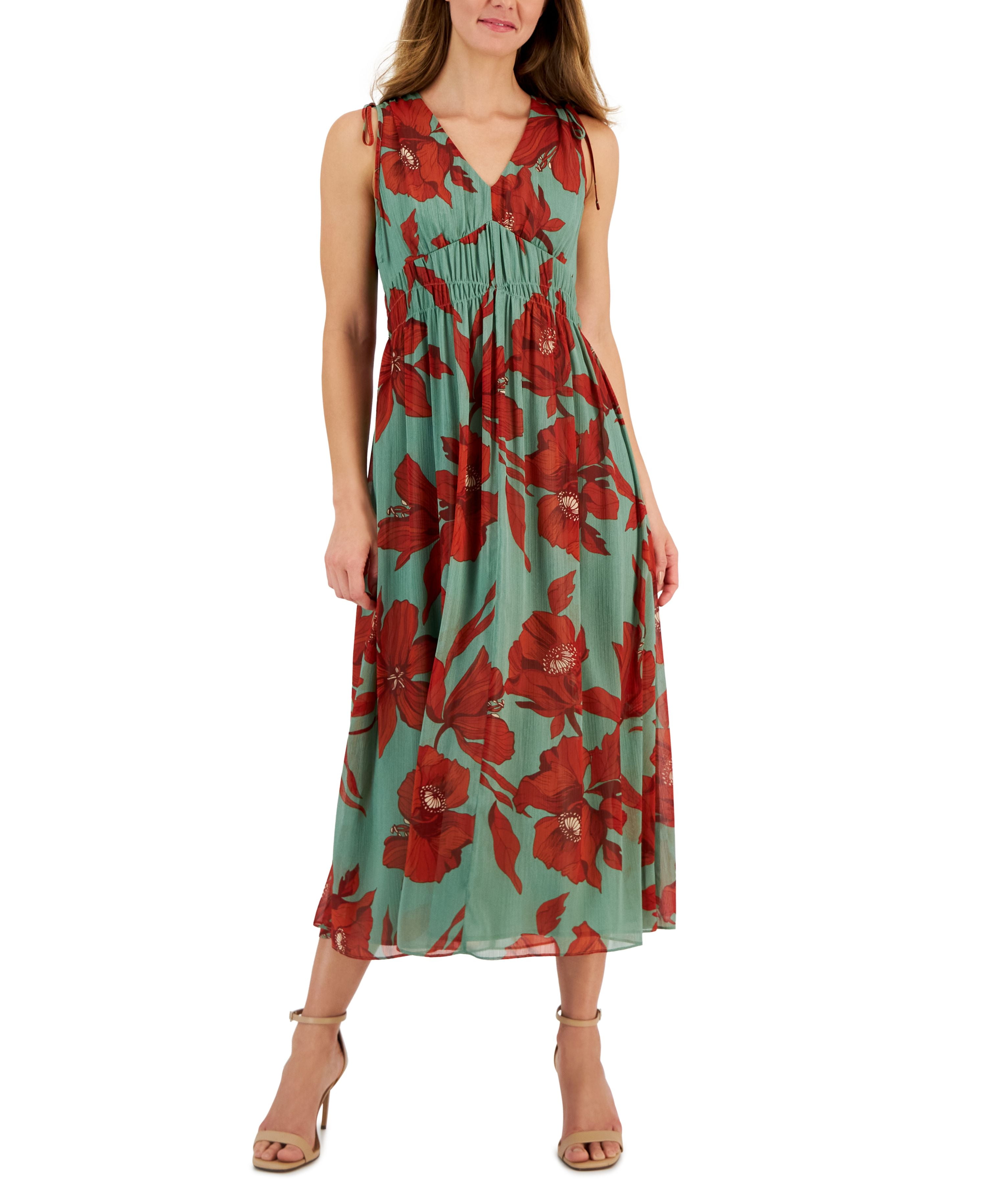 knee length dresses for ladies Dusk Lily – Floral Midi Dress for Women main image 0