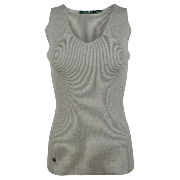 Women's V-Neck Sleeveless Sweater Top GH Large