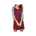 thumbnail image 1 of Women's V-Neck Slim Long Sleeve Nightdress, 1 of 7