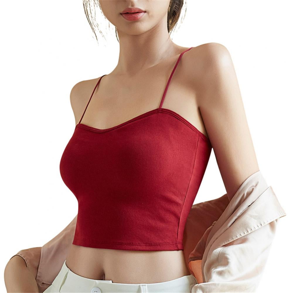 Crop Top Women Underwear Sports Vest Deep V Neck Camis Crop Shirt - China  Sleeveless Push up Bra Tank Top and Tank Top with Built in Bra price