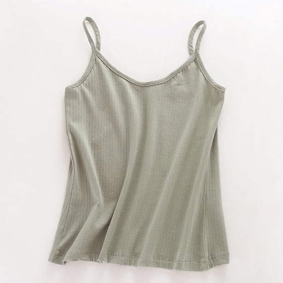 Women's V Neck Spaghetti Strap Camisole Tank Tops Soft Breathable Loungewear Casual Basic Cami Undershirt Green Tunic Tank Tops for Women Loose Fitting 4XL
