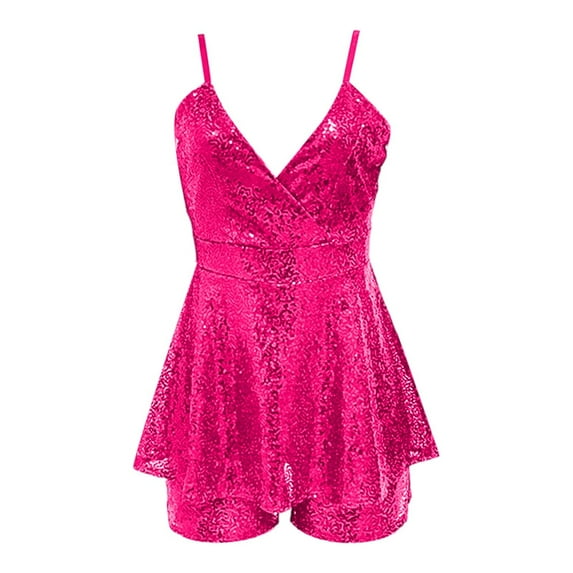 Women's V Neck Strapless Pink Sparkle Dress Formal Dresses Sparkly Christmas Dress