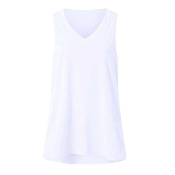 Women's V Neck Summer Vests Fashion Gradient Color Block Tank Tops Colorful Tie Dye Printed Casual Sleeveless T-shirt