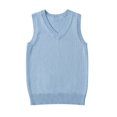 thumbnail image 1 of Women's V-Neck Sweater Vest in Premium Knit Fabric, Sleeveless Pullover Tank Top for School Uniforms & Professional Wear - Solid Colors Available, 1 of 5