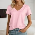 thumbnail image 1 of Women's V Neck T Shirt Soft Comfortable Casual Basic Tee For Everyday Wear And Summer Outfits Long Sleeve T Shirt Women Set Long Sleeved Tops Womens Workout Loose Tops Women Tee Shirts Girls Long, 1 of 5