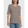 thumbnail image 1 of Women's V Neck T Shirts Basic Summer Tees Casual Half Sleeve Tops, 1 of 4