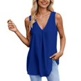 thumbnail image 1 of Women's V-Neck Tee with Sleeveless Dressy Casual Shirts 2026 Spring Summer Tank Tops, 1 of 8