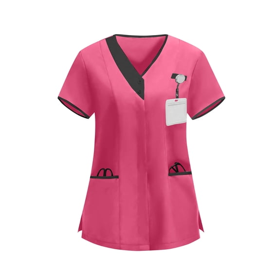 Women's V-Neck Tunic Uniform for Healthcare Professionals and Caregivers