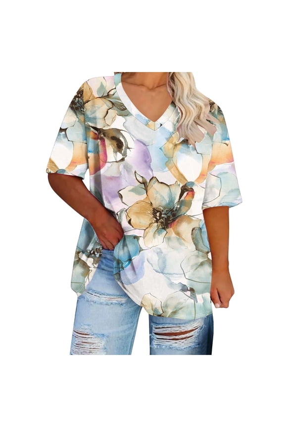 Women's V Neck Wide Strap Crop Short Sleeve Shirts Going Out Tops Loose Fit Lettuce Crop T Shirts 2026 V Neck Blouses for Women Dressy