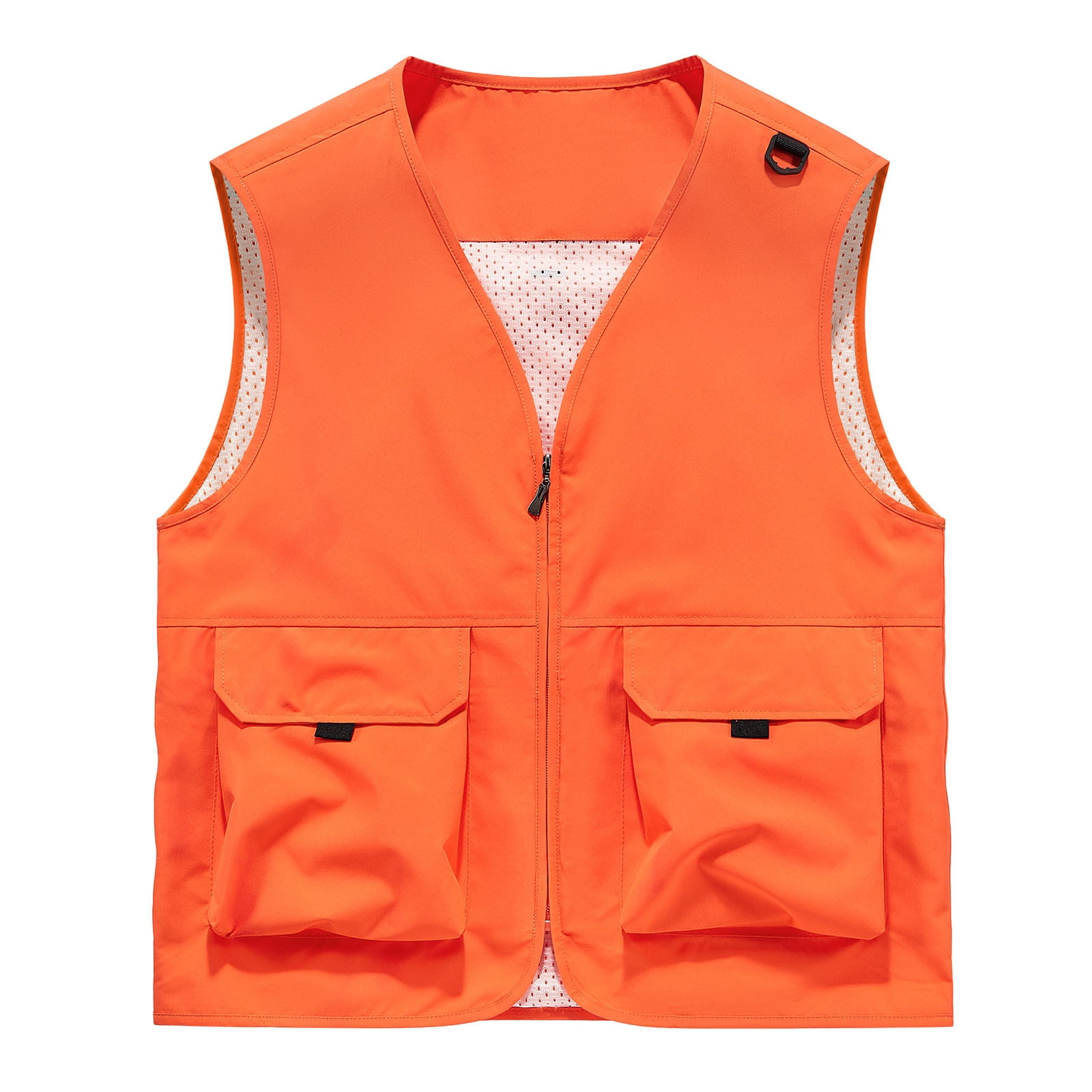 Women's V Neck Zip Up Outdoor Utility Vest Sleeveless with Pockets