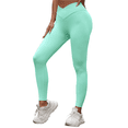 thumbnail image 1 of Women's V Waist High Waisted Seamless Leggings Scrunch Butt Workout Pants, 1 of 6