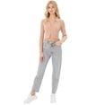 thumbnail image 1 of Women's V-neck Flat Collar Zipper Front Crop Top, Mauve M, 1 of 1