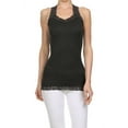 thumbnail image 1 of Women's V-neck Racer Back Tank - Charcoal, 1 of 4
