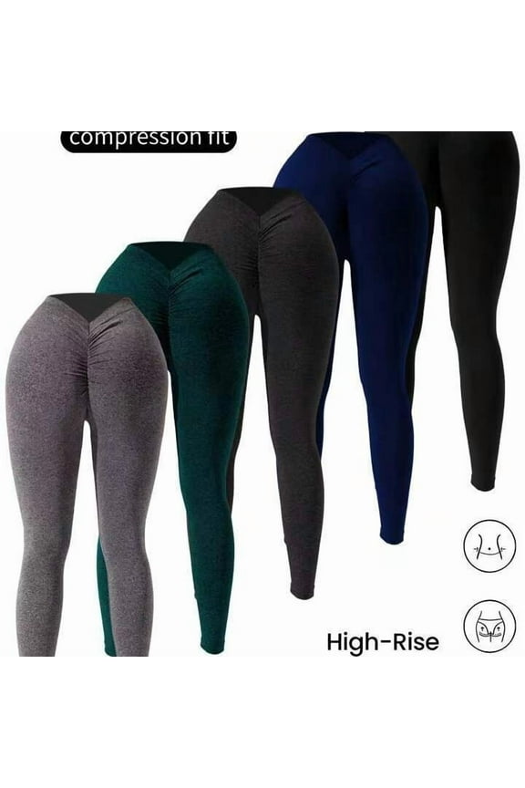 Women's V-waist Double Hip Lifting Outdoor Sport Running Training Tights 1773656642680707