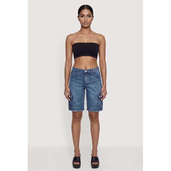 Women's VIP Denim Bermuda Cargo Shorts