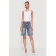 thumbnail image 1 of Women's VIP Denim Bermuda Shorts with Strap Detail, 1 of 4