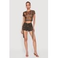 thumbnail image 1 of Women's VIP Denim Grommet Strap Detail Cargo Shorts, 1 of 4