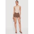 thumbnail image 1 of Women's VIP Denim Grommet Strap Detail Cargo Shorts, 1 of 4