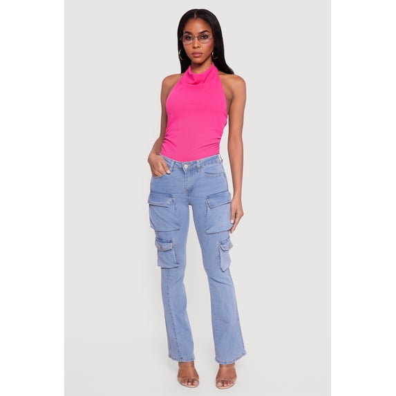Women's VIP Mid Rise Bootcut Cargo Jeans