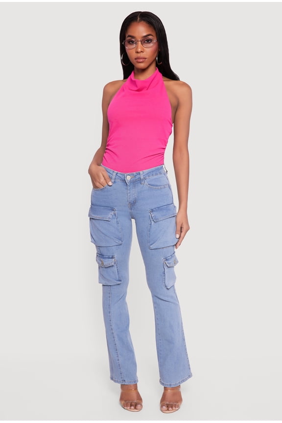 Women's VIP Mid Rise Bootcut Cargo Jeans