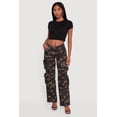 thumbnail image 1 of Women's VIP Mid Rise Straight Leg Camouflage Cargo Pants, 1 of 5